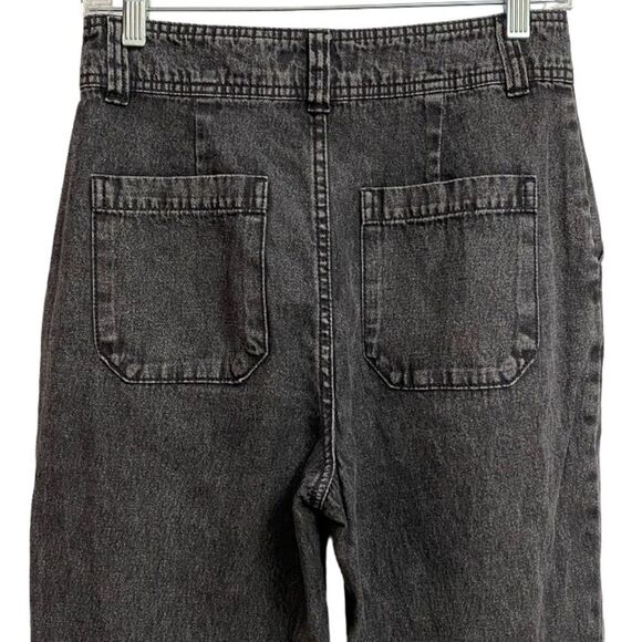 Who What Wear Women's High Waisted Pleated Jeans Size 4 Black Acid Washed Grunge - Picture 10 of 15